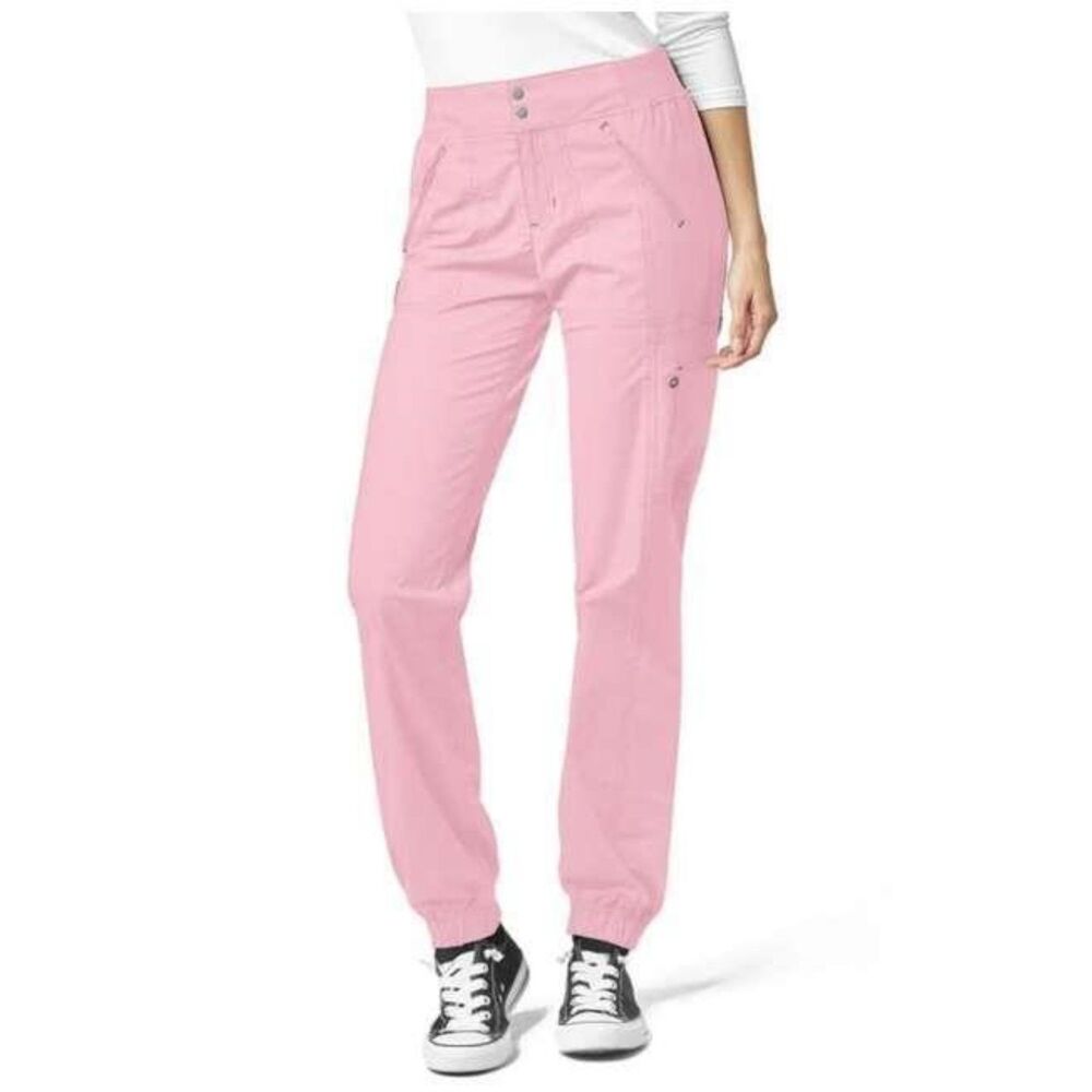 WonderWink WonderFLEX 5108 Faith Multi-Pocket Cargo Scrub Pants XL. Rose Blush